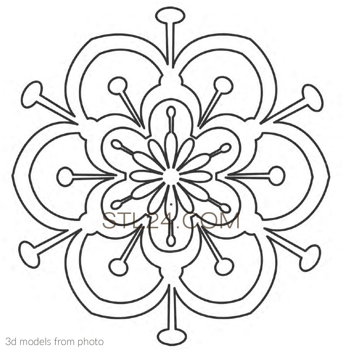 Розетки (ROSETTE_0269 -  | 3D model 3DSMAX / OBJ / STL) 3D модель для ЧПУ станка